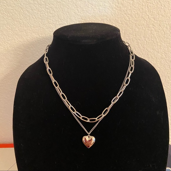 💕Last one Heart Layered Chain Necklace - Picture 4 of 11